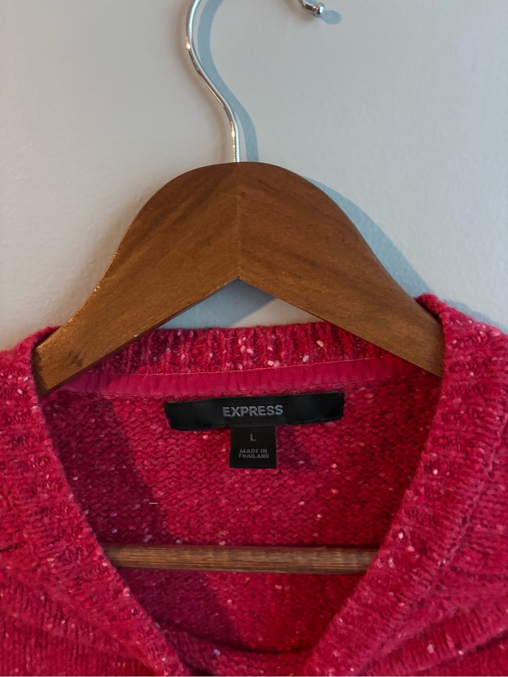 Express Raspberry Pink Crewneck Sweater - Picture 3 of 3